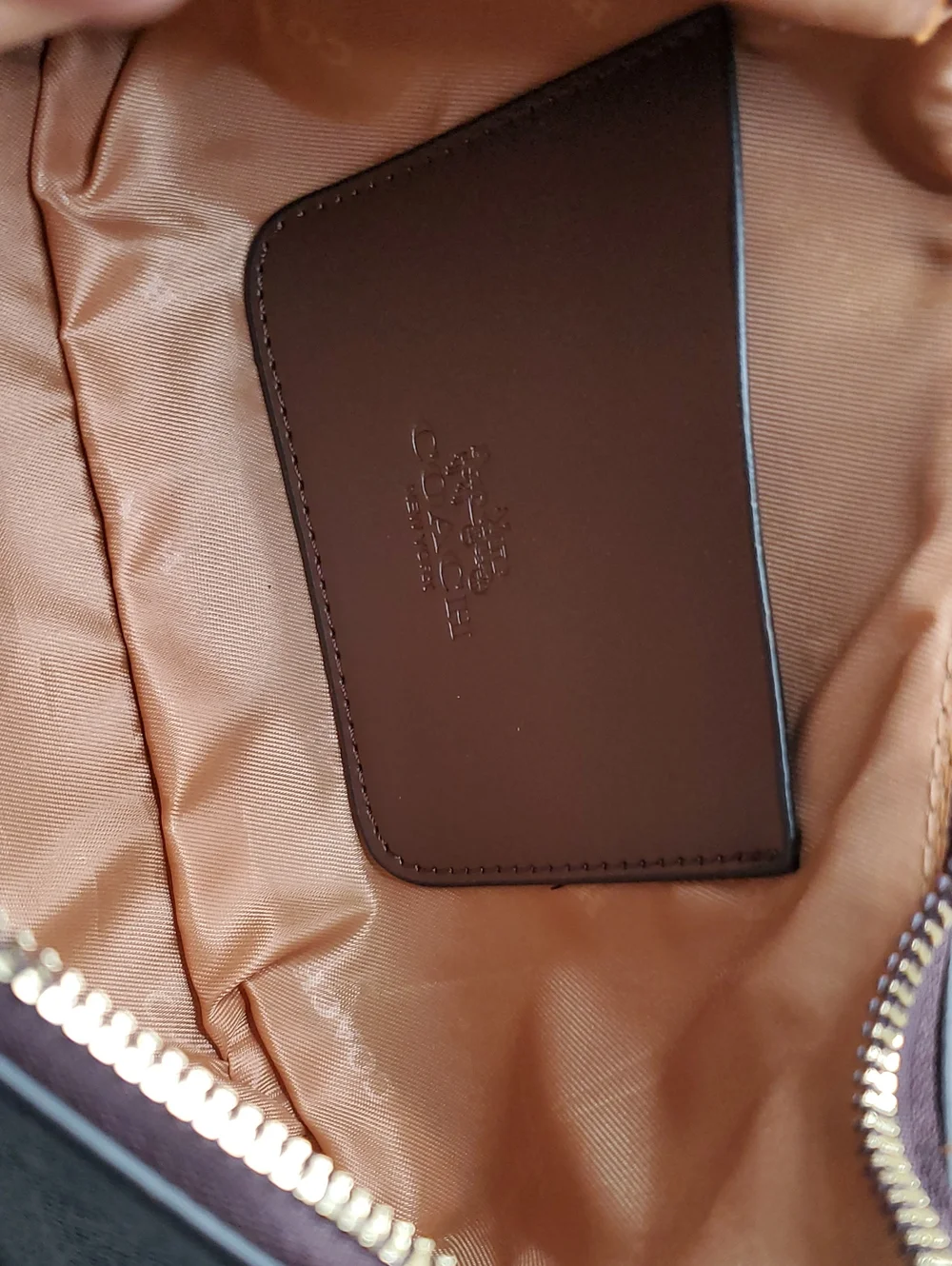 Brown Signature Canvas Shoulder Bag with Gold Chain Inspir@d Luxury Bag